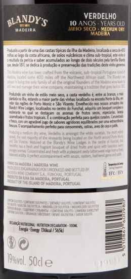 Madeira Blandy's Verdelho 10 years 50cl