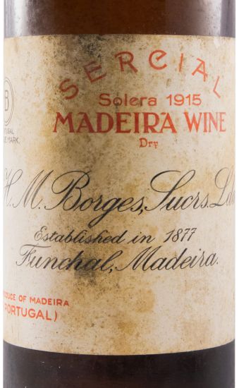 1915 Madeira H. M. Borges Sercial (wicker bottleneck)