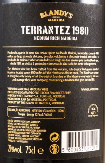 1980 Madeira Blandy's Terrantez Vintage
