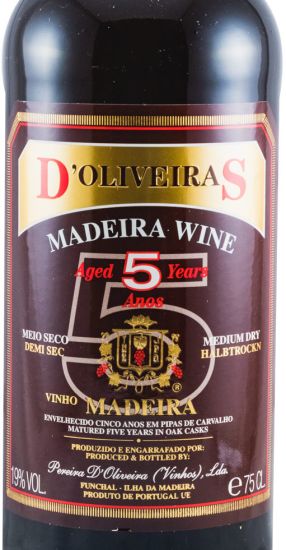 Madeira D'Oliveiras Meio Seco 5 years