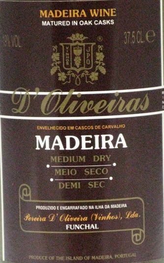 Madeira D'Oliveiras Meio Seco 3 years 37.5cl