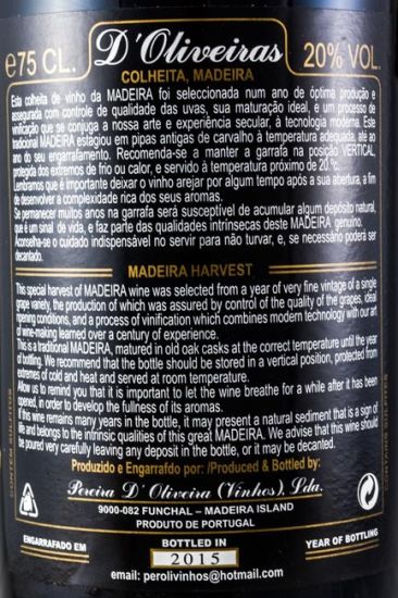 1996 Madeira D'Oliveiras Malvasia