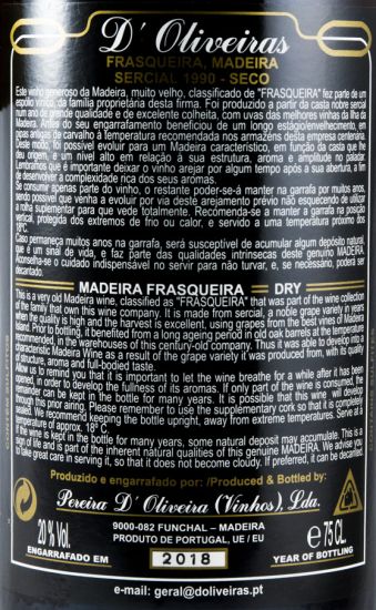 1990 Madeira D'Oliveiras Sercial