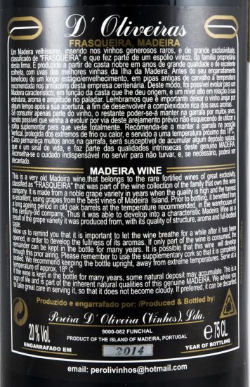 1905 Madeira D'Oliveiras Verdelho