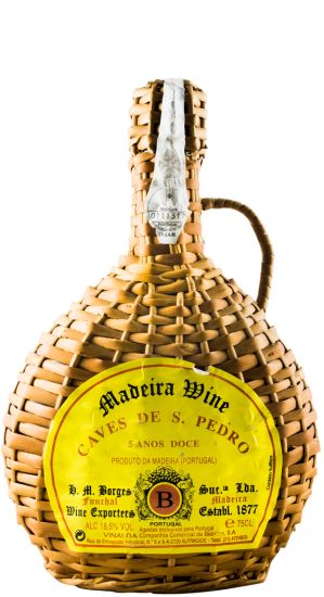 Madeira H. M. Borges Caves de S. Pedro Doce 5 years (wicker flask)