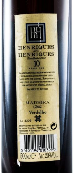 Madeira Henriques & Henriques Verdelho 10 years 50cl