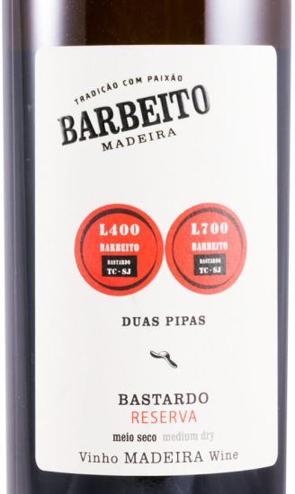 Madeira Barbeito Duas Pipas Bastardo Reserva 50cl