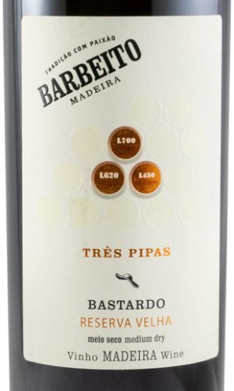 Madeira Barbeito Três Pipas Bastardo Reserva 50cl