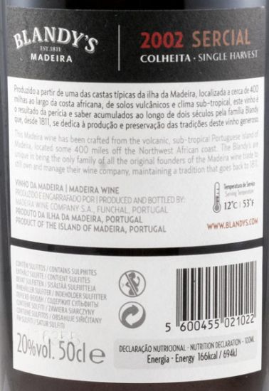 2002 Madeira Blandy's Sercial 50cl