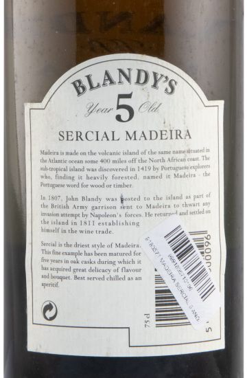 Madeira Blandy's Sercial 5 anos (rótulo branco)