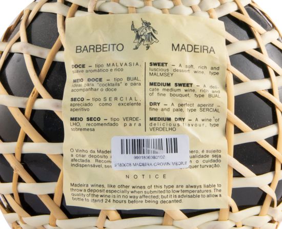 Madeira Barbeito Crown Medium Dry (wicker bottle)
