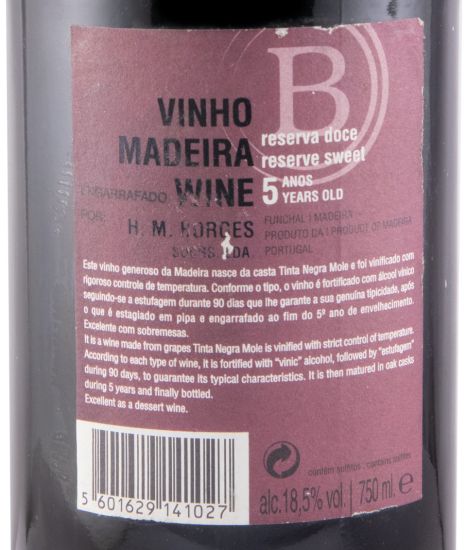 Madeira H. M. Borges Reserva Doce 5 anos