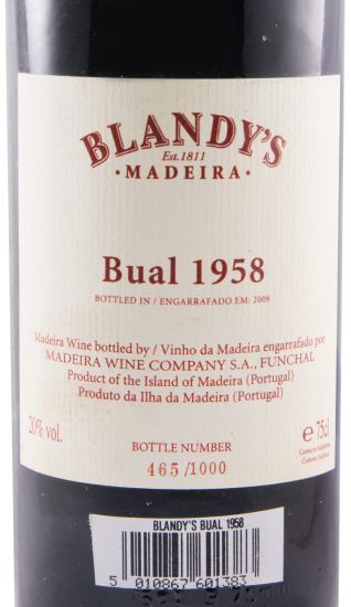 1958 Madeira Blandy's Bual