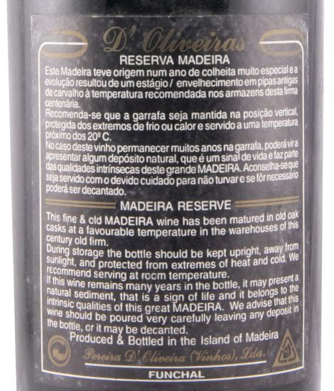 1850 Madeira D'Oliveiras Verdelho Reserva
