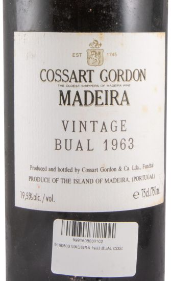 1963 Madeira Cossart Gordon Bual