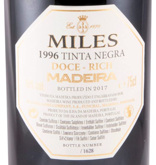 1996 Madeira Miles Tinta Negra