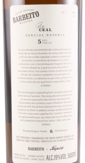 Madeira Barbeito & Niepoort Sir Ceal 5 anos 50cl