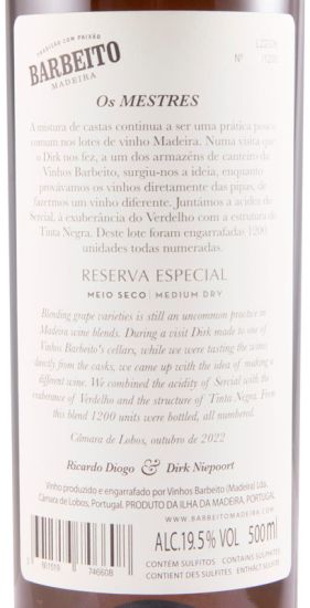 Madeira Barbeito & Niepoort Os Mestres Reserva Especial 50cl