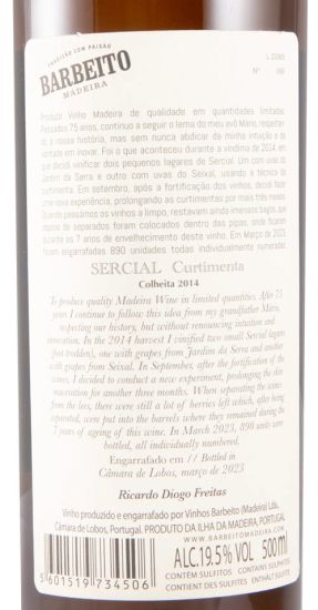 2014 Madeira Barbeito Curtimenta Sercial Colheita 50cl