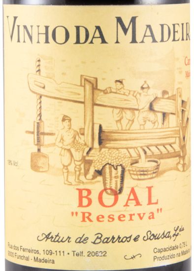 Madeira Artur de Barros e Sousa Boal Reserva Canteiro