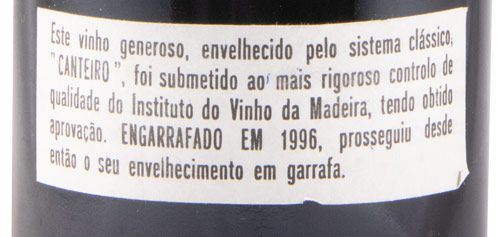Madeira Artur de Barros e Sousa Boal Reserva Canteiro