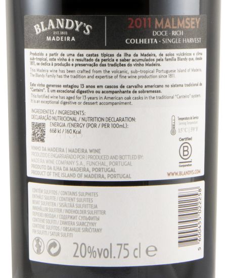 2011 Madeira Blandy's Malmsey