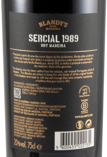 1989 Madeira Blandy's Sercial