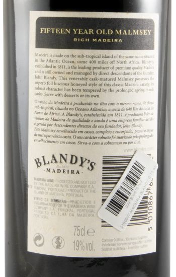 Madeira Blandy's Malmsey 15 years