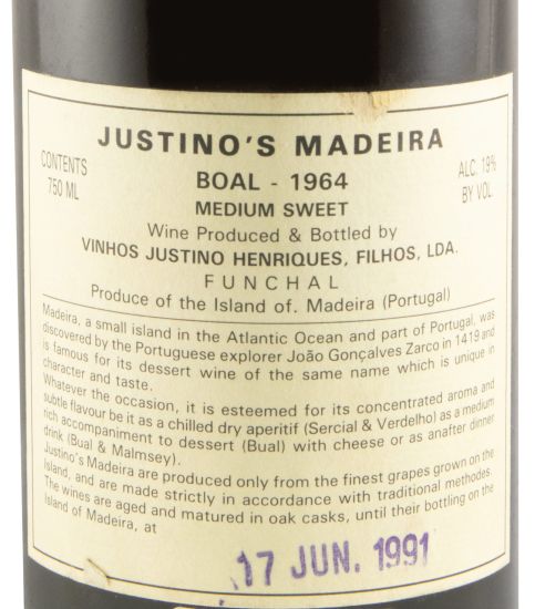 1964 Madeira Justino Henriques Boal (engarrafado em 1991)