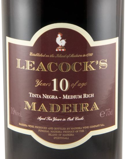 Madeira Leacock's Tinta Negra 10 anos