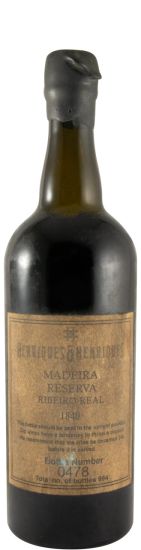 1840 Madeira Henriques & Henriques Ribeiro Real N.º 0478 Reserva
