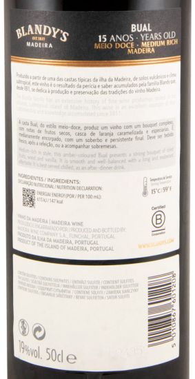 Madeira Blandy's Bual 15 years 50cl