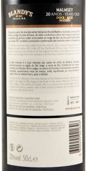 Madeira Blandy's Malmsey 20 anos 50cl
