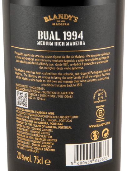 1994 Madeira Blandy's Bual