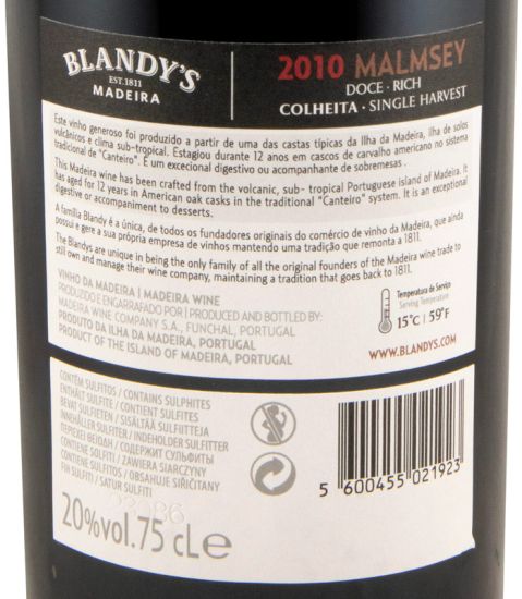 2010 Madeira Blandy's Malmsey