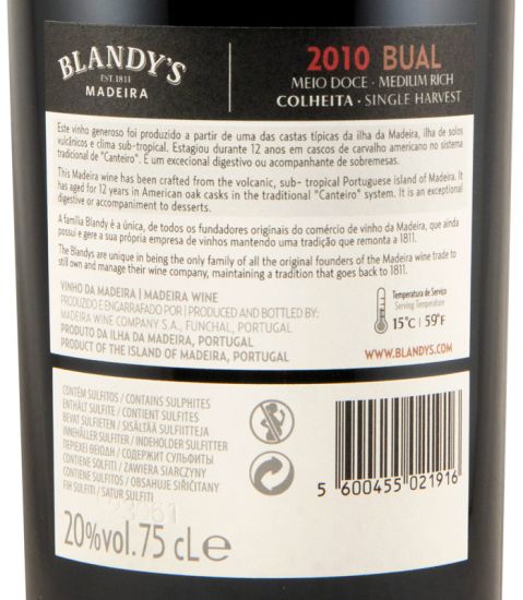 2010 Madeira Blandy's Bual