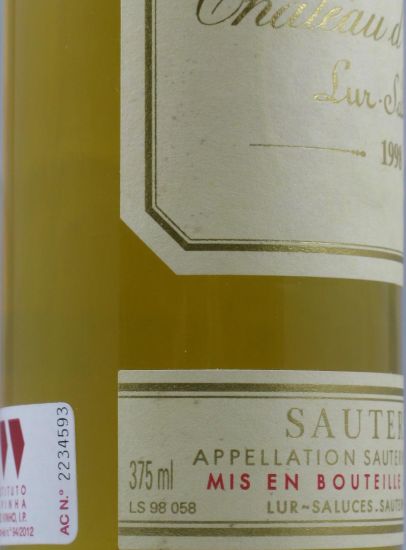 1998 Château d'Yquem Sauternes branco 37,5cl
