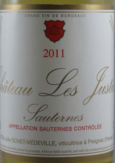 2011 Château Les Justices Sauternes branco 37,5cl