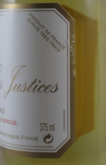 2011 Château Les Justices Sauternes branco 37,5cl