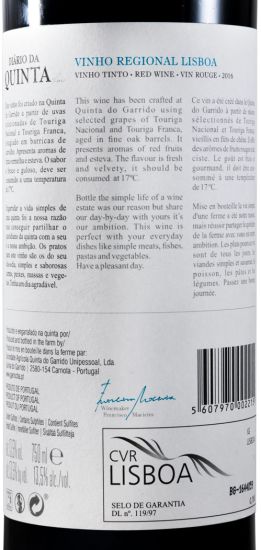 2016 Diário da Quinta tinto