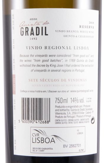 2018 Quinta do Gradil Reserva white