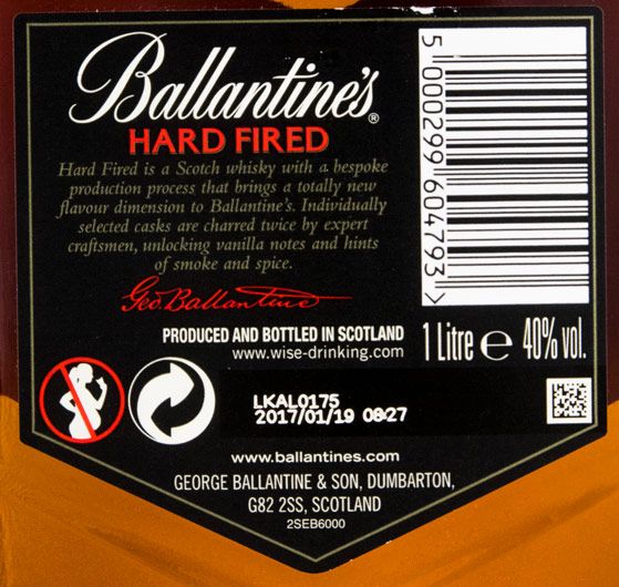 Ballantine's Hard Fired 1L