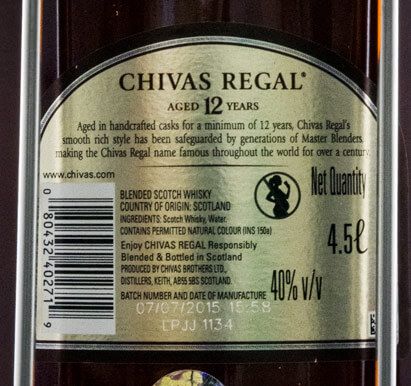 Chivas Regal 12 anos 4,5L