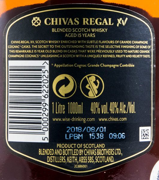 Chivas Regal XV 15 anos 1L