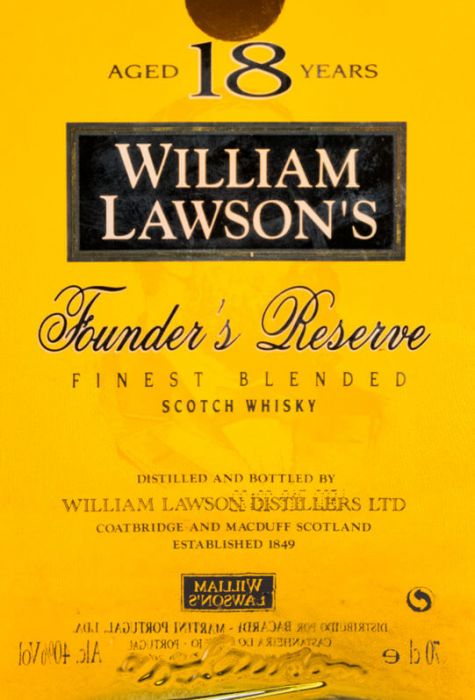 William Lawson's Founder’s Reserve 18 anos