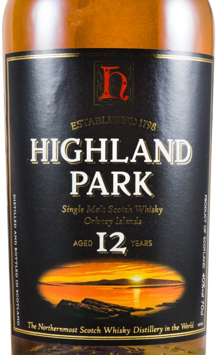 Highland Park 12 anos (rótulo de papel)