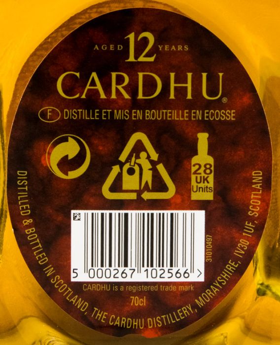 Cardhu 12 anos (garrafa antiga)
