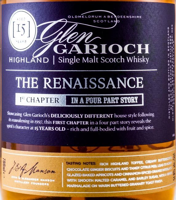 Glen Garioch 15 anos Renaissance Chapter I