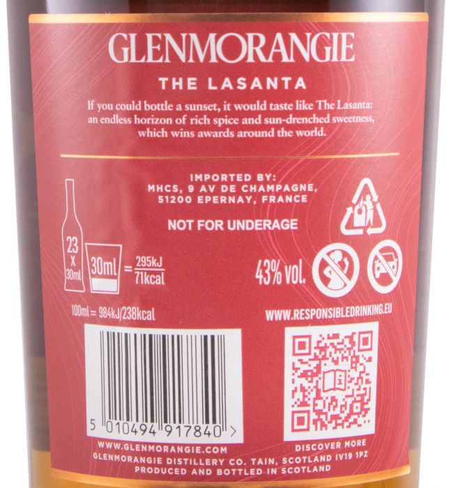 Glenmorangie The Lasanta 12 years