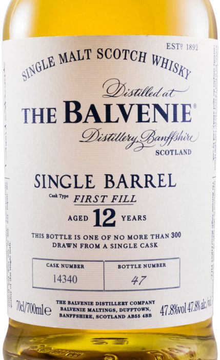 Balvenie Single Barrel First Fill 12 years